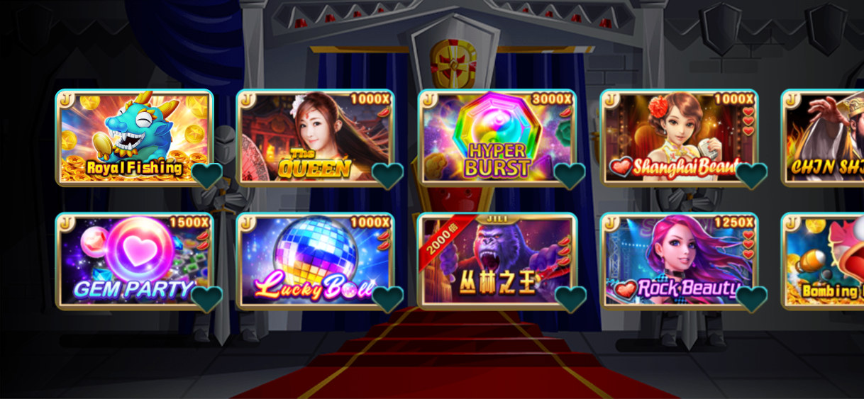 Gold88 遊戲大廳原作，包括遊戲卡與主要導航